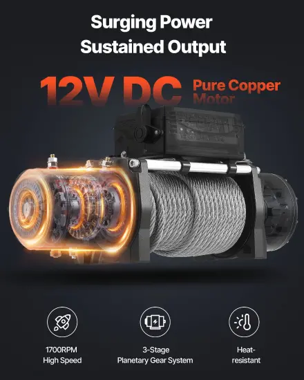 VEVOR Electric Winch - 13500 lbs